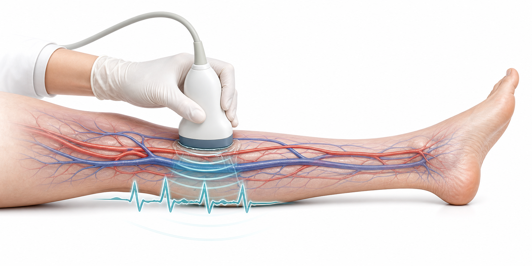 Vascular ultrasound diagnostics background